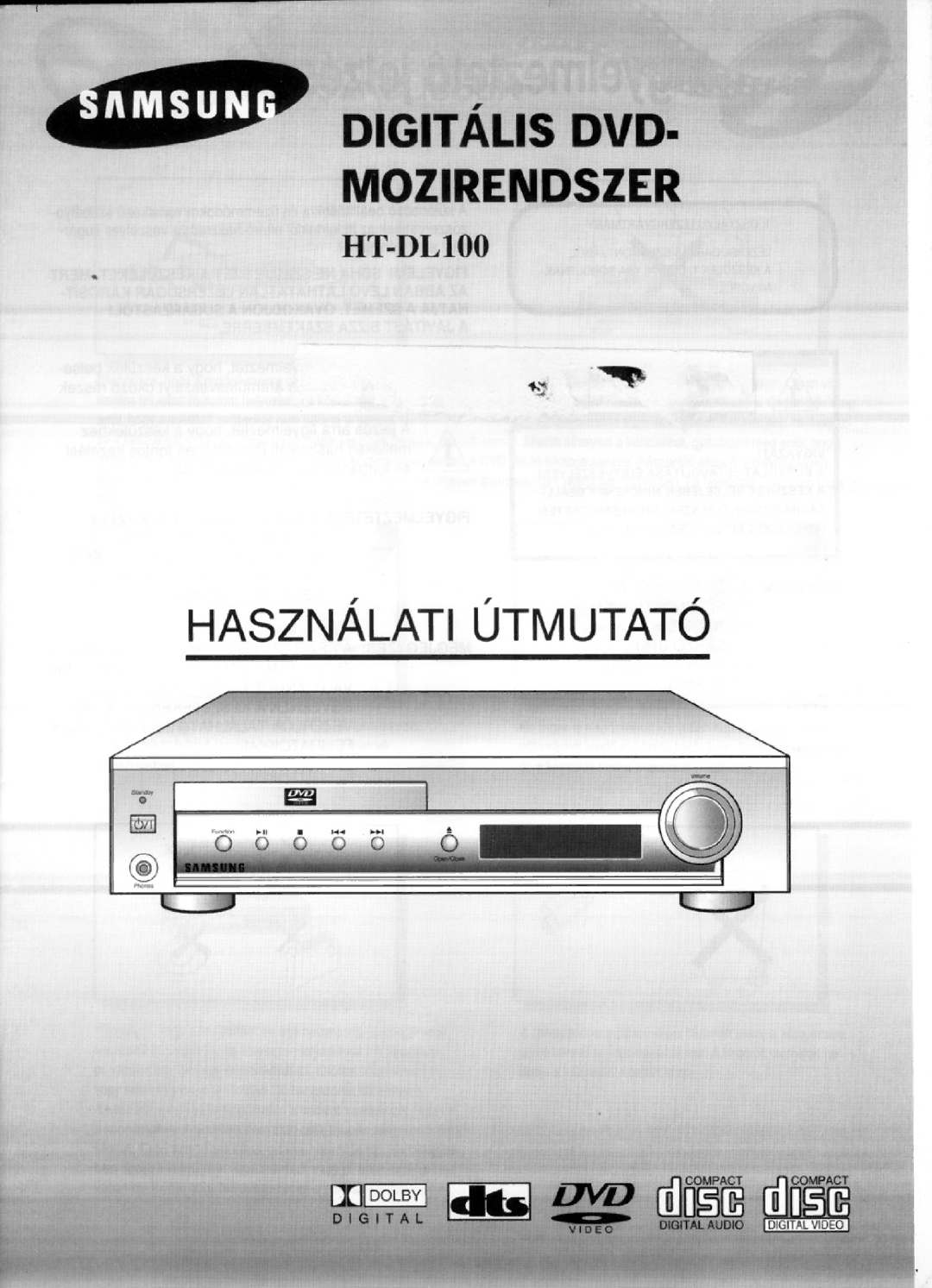 Samsung HTDL100RH/EDC, HTDL100RH/ELS manual 