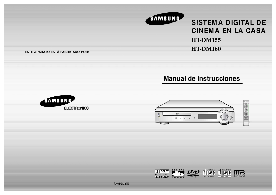 Samsung HTDM155RH/EDC manual AH68-01324D 