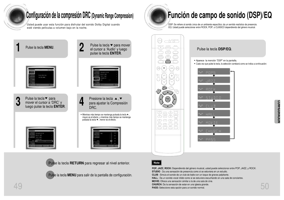 Samsung HTDM155RH/EDC manual Configuració N 