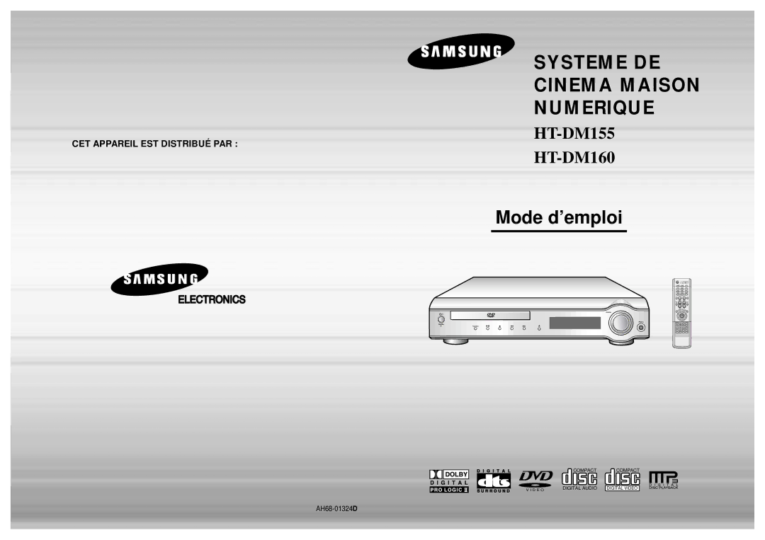 Samsung HTDM160RH/ELS manual Mode d’emploi 