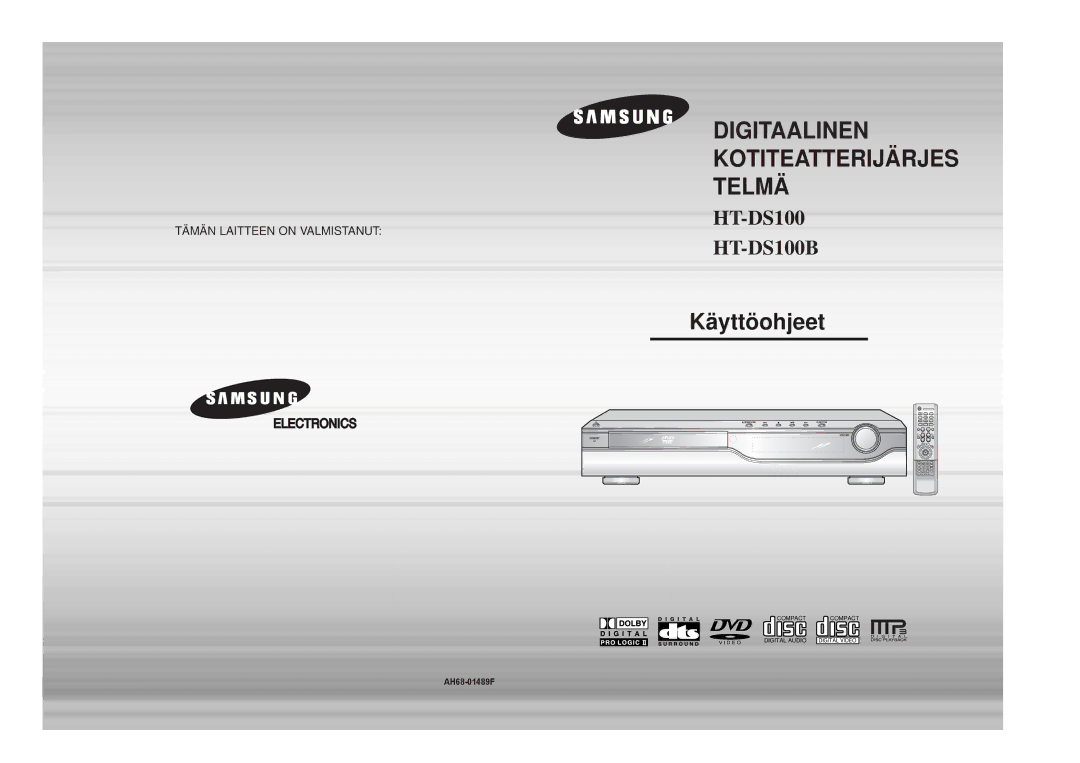 Samsung HTDS100RH/EDC manual Digitaalinen Kotiteatterijärjes Telmä 