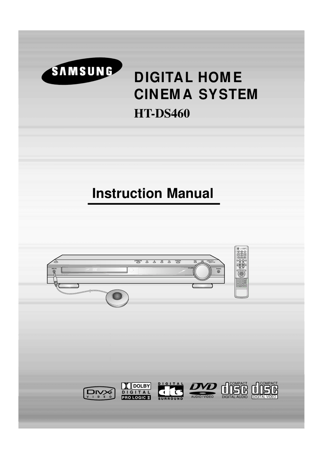 Samsung HTDS460RH/XFO, HTDS460RH/ELS manual Digital Home Cinema System 