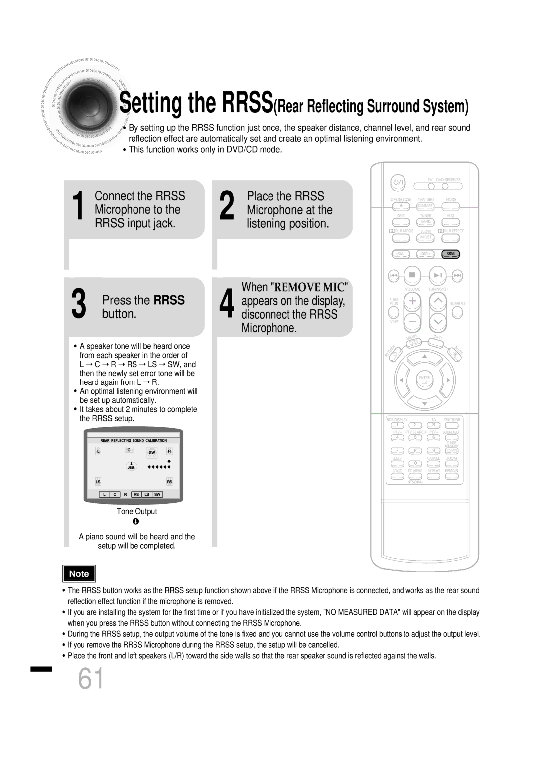 Samsung HTDS460RH/ELS, HTDS460RH/XFO manual When Remove MIC 