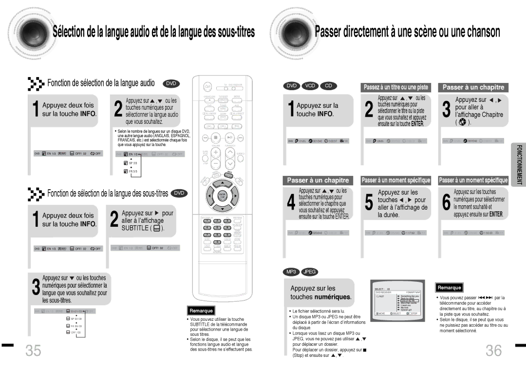 Samsung HTDS460RH/ELS manual 1Appuyez sur la touche Info, Appuyez deux fois, Sur la touche Info 