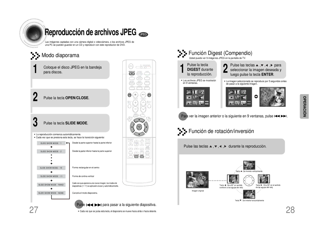 Samsung HTDS490RH/ELS manual Digest durante 