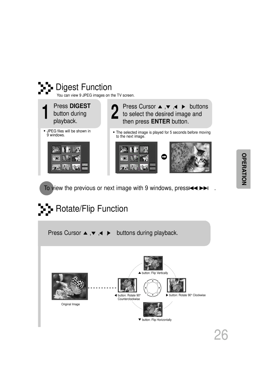 Samsung HTDS700RH/ELS, HTDS700RH/EDC, HTDS900RH/EDC manual Press Digest, Press Cursor , , , buttons during playback 