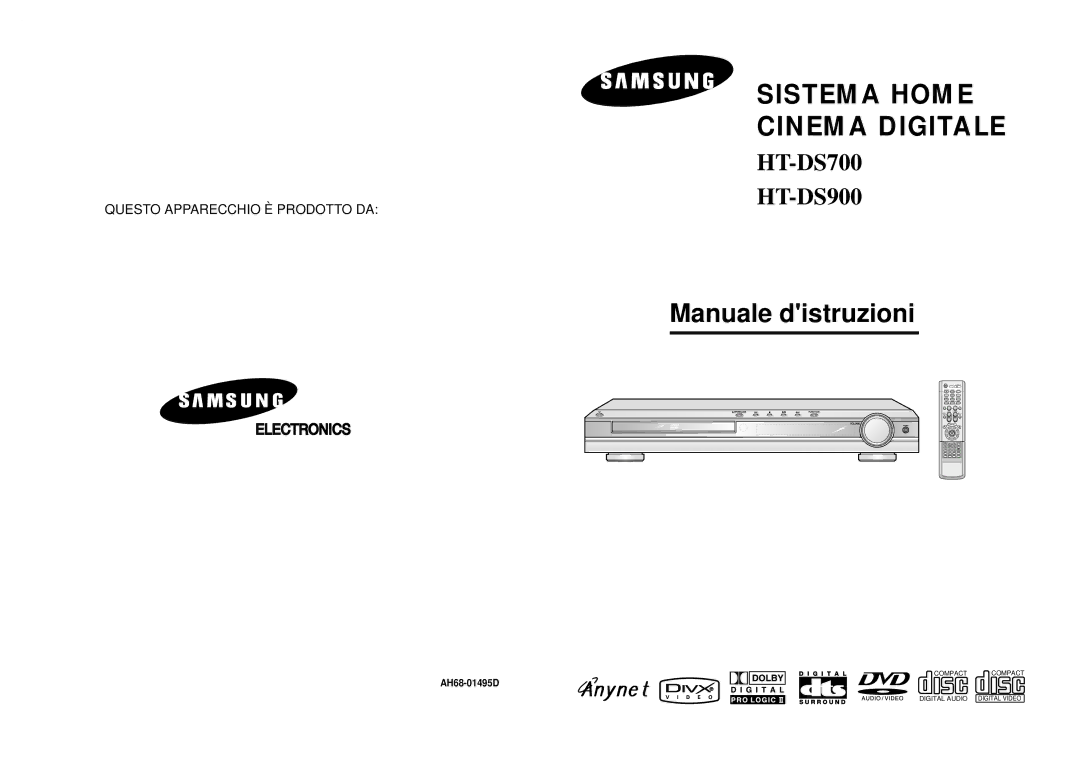 Samsung HTDS900RH/EDC, HTDS700RH/EDC, HTDS900RH/XFO, HTDS700RH/XFO manual AH68-01495D 