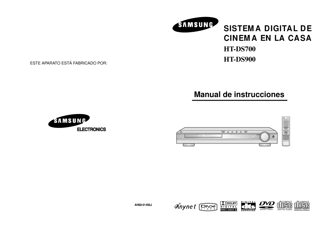 Samsung HTDS900RH/EDC, HTDS700RH/EDC manual AH68-01495J 