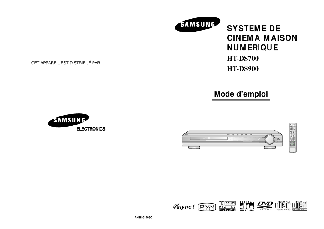 Samsung HTDS700RH/ELS, HTDS900RH/EDC, HTDS900RH/XFO manual AH68-01495C 