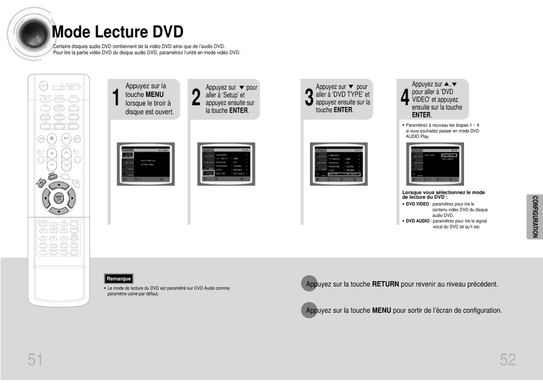 Samsung HTDS900RH/EDC, HTDS700RH/ELS, HTDS900RH/XFO manual Mode Lecture DVD, Lorsque le tiroir à, Disque est ouvert 