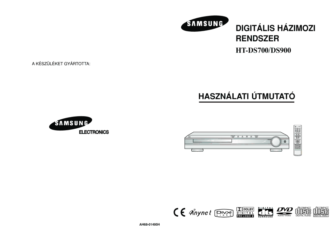 Samsung HTDS700RH/ELS, HTDS900RH/EDC manual Digitális Házimozi Rendszer, AH68-01495H 