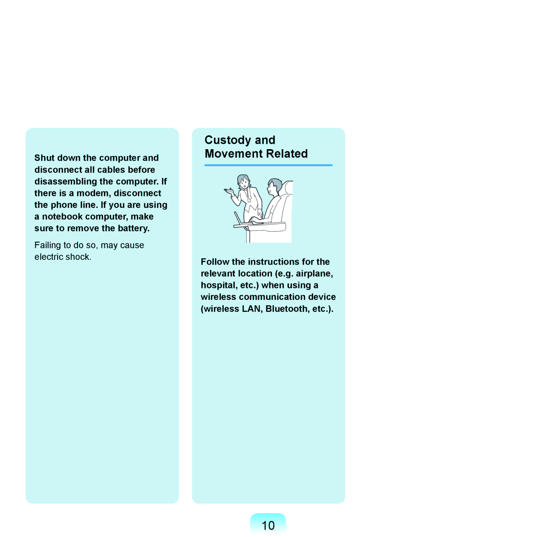 Samsung Q46, HTQ45 manual Custody and Movement Related 