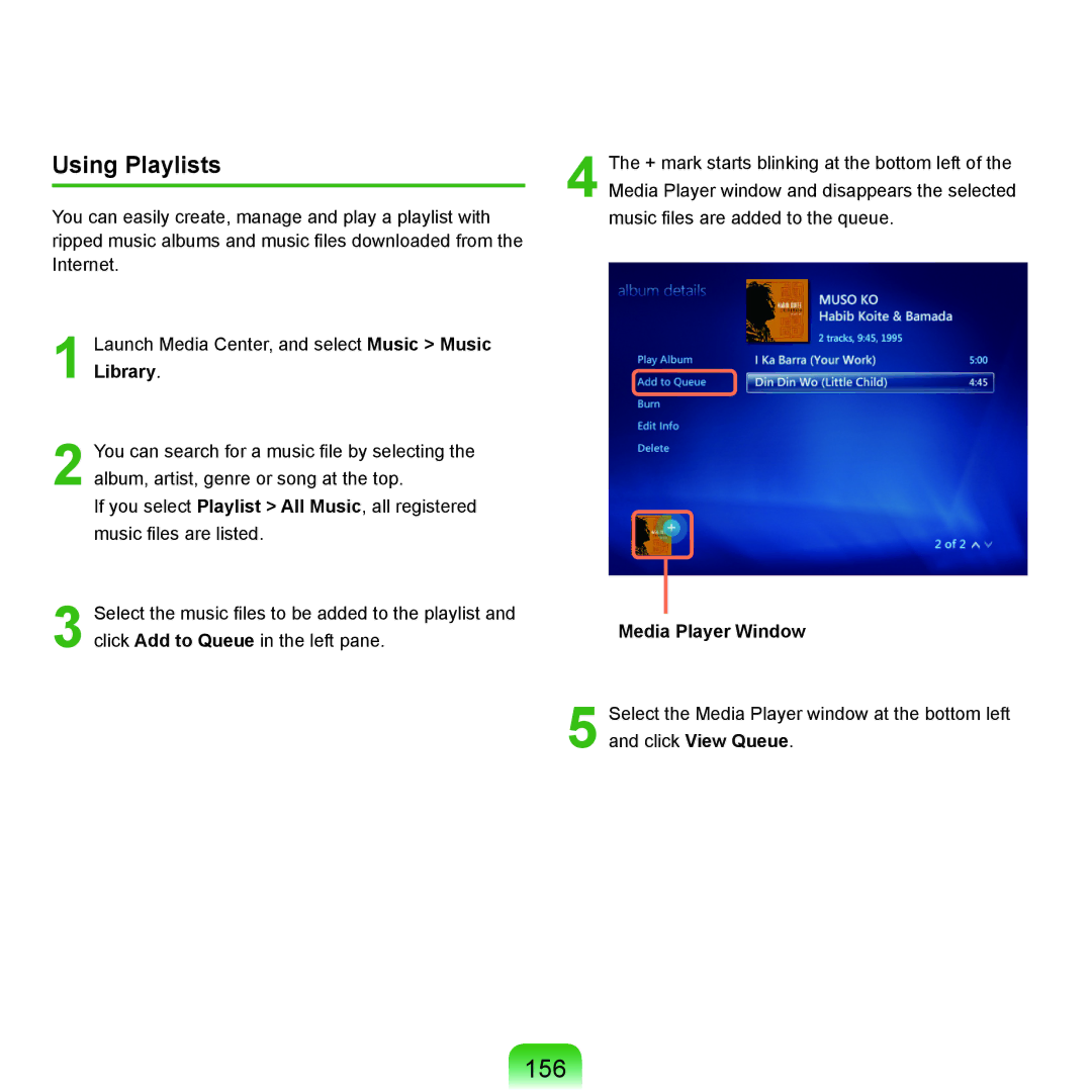 Samsung Q46, HTQ45 manual 156, Using Playlists, Media Player Window 