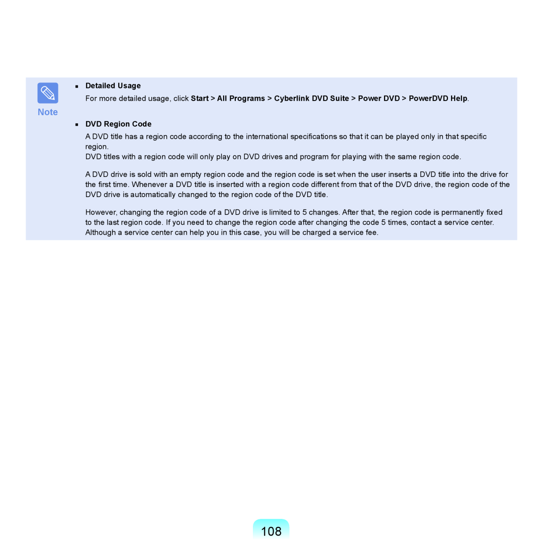 Samsung Q46, HTQ45 manual Detailed Usage, DVD Region Code 