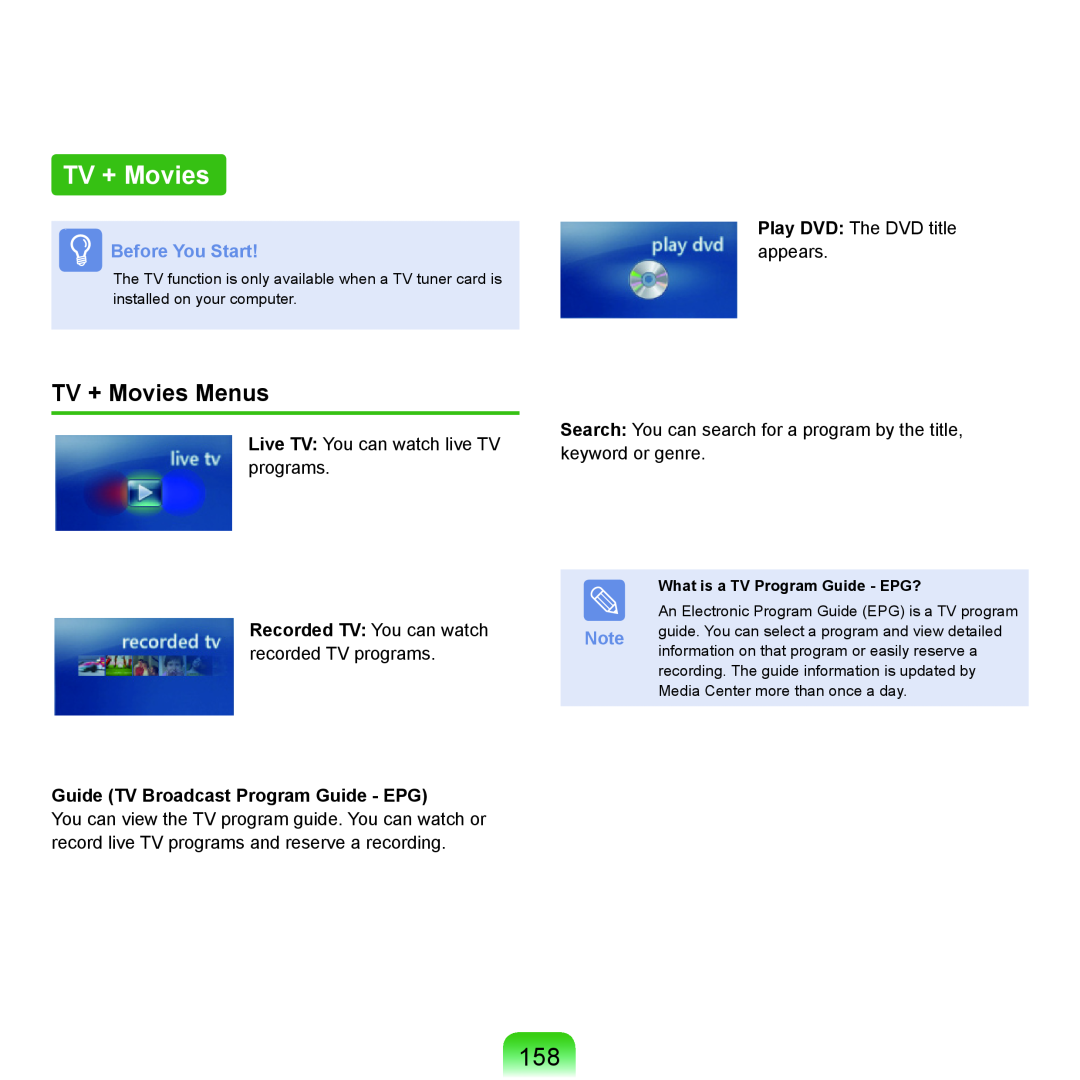 Samsung Q46, HTQ45 manual TV + Movies Menus, Before You Start 