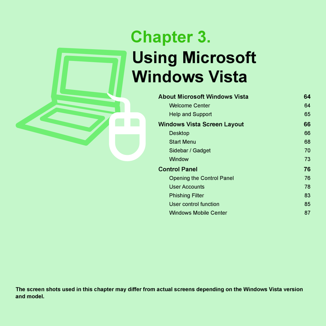 Samsung HTQ45, Q46 manual Chapter, Using Microsoft Windows Vista 