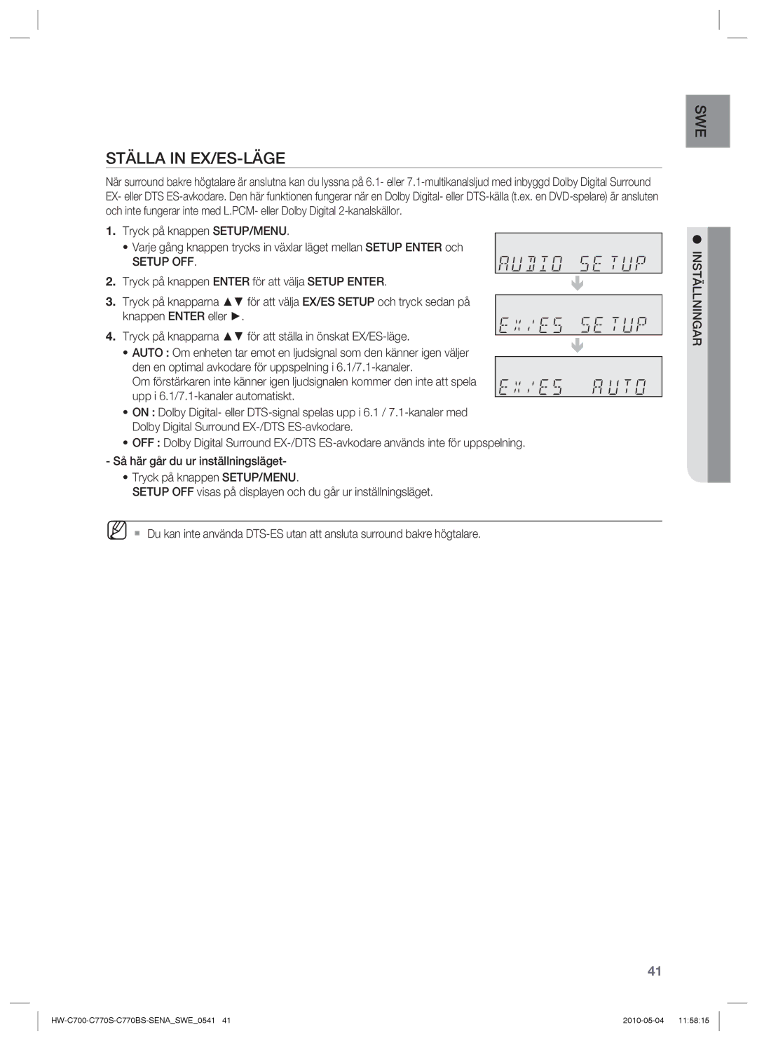 Samsung HW-C700/XEE manual Den en optimal avkodare för uppspelning i 6.1/7.1-kanaler, Upp i 6.1/7.1-kanaler automatiskt 