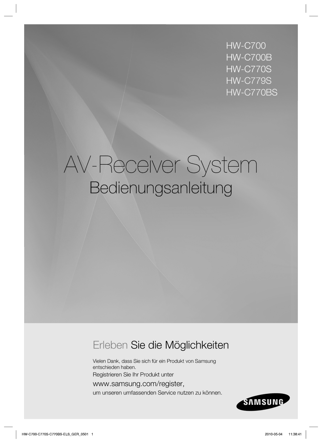 Samsung HW-C770S/EDC, HW-C700/EDC, HW-C700B/XEE, HW-C700/XAA manual AV erősítő rendszer 