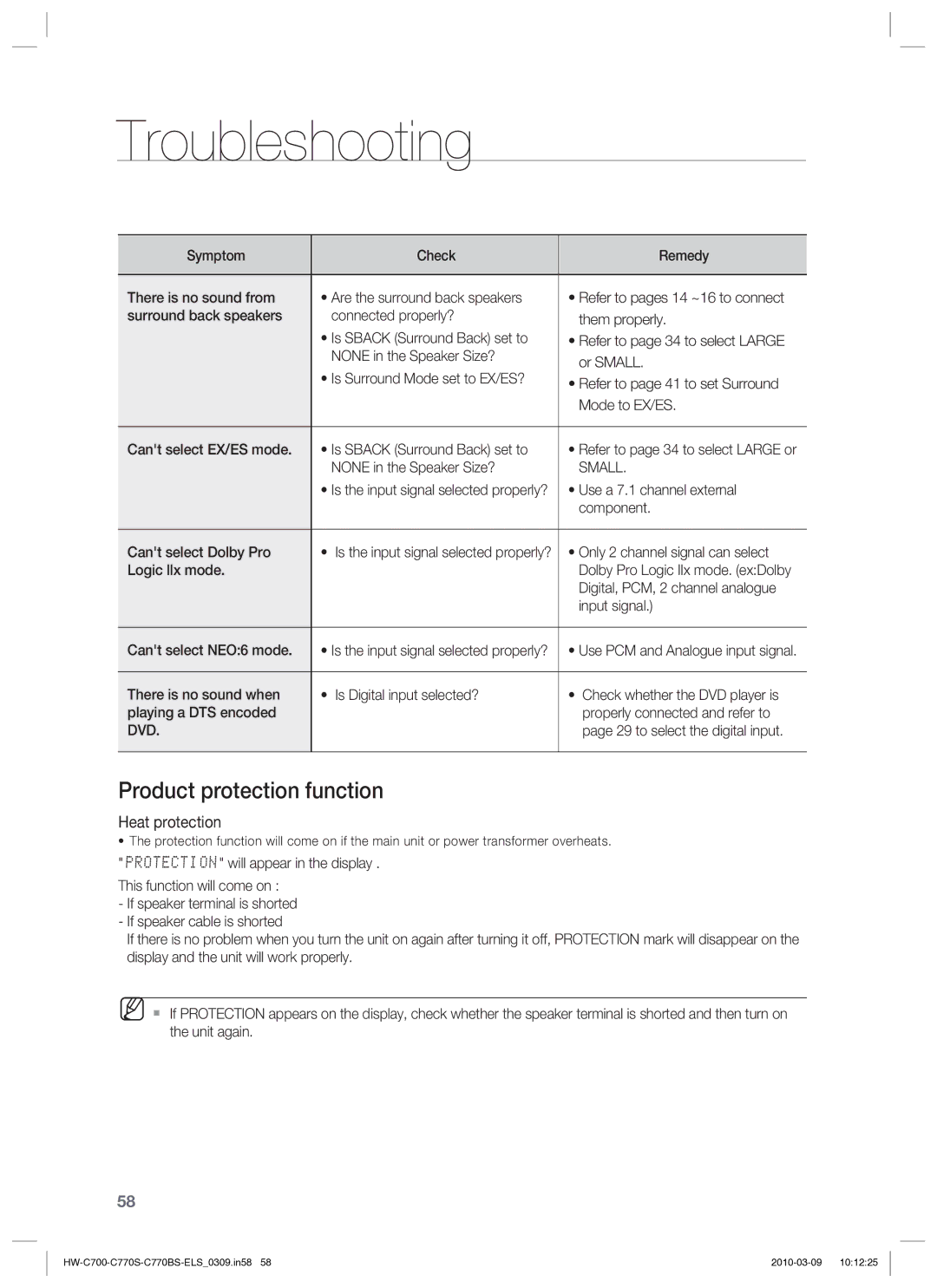 Samsung HW-C779S/XEG manual Product protection function, Dvd 