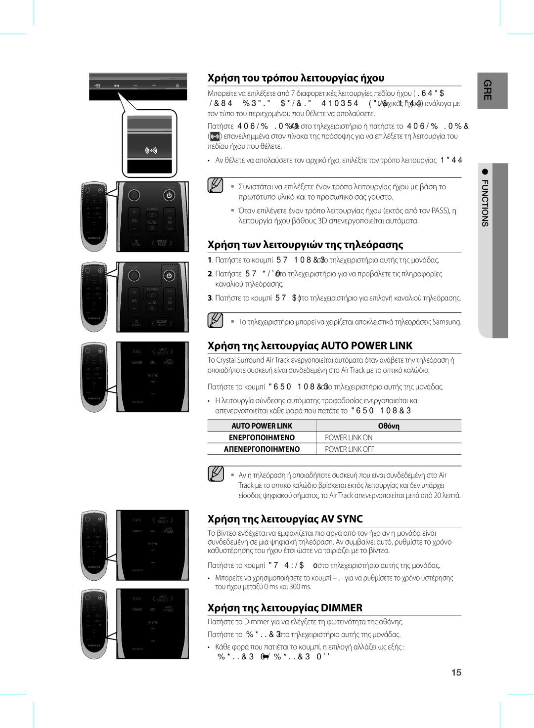 Samsung HW-D350/EN Χρήση του τρόπου λειτουργίας ήχου, Χρήση των λειτουργιών της τηλεόρασης, Χρήση της λειτουργίας AV Sync 