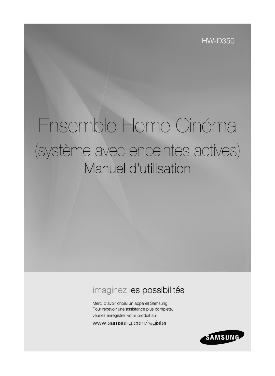 Samsung HW-D350/ZF manual Ensemble Home Cinéma 