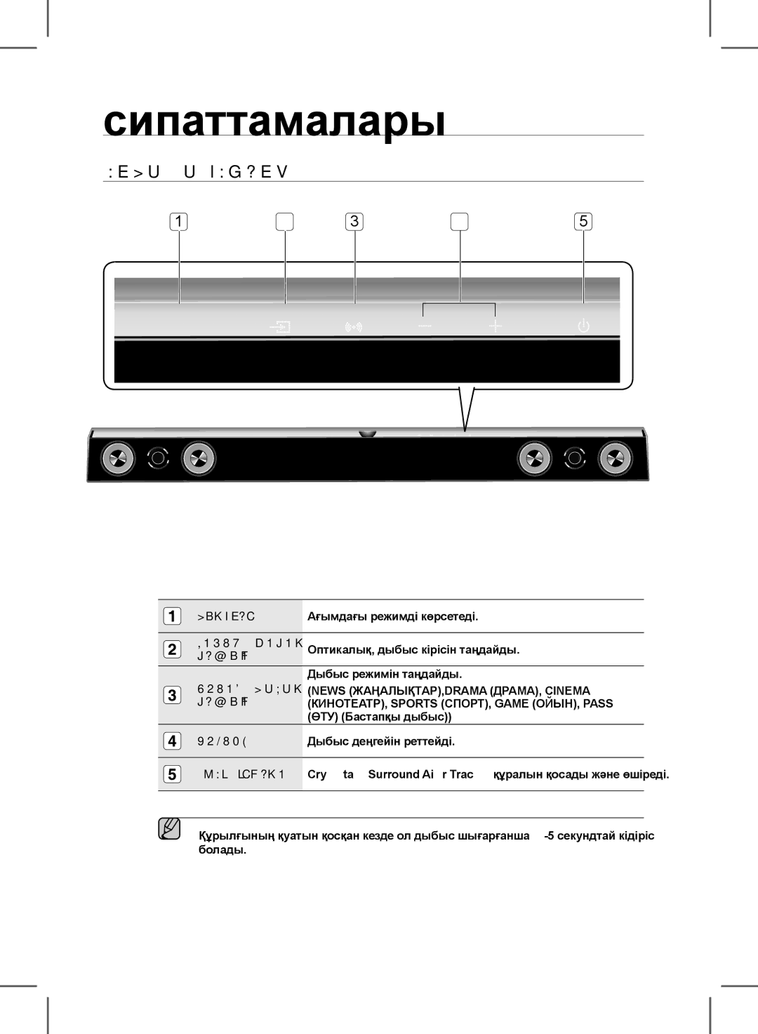 Samsung HW-D351/RU manual Сипаттамалары, Алдыңғы Панель, News ЖАҢАЛЫҚТАР,DRAMA ДРАМА, Cinema 