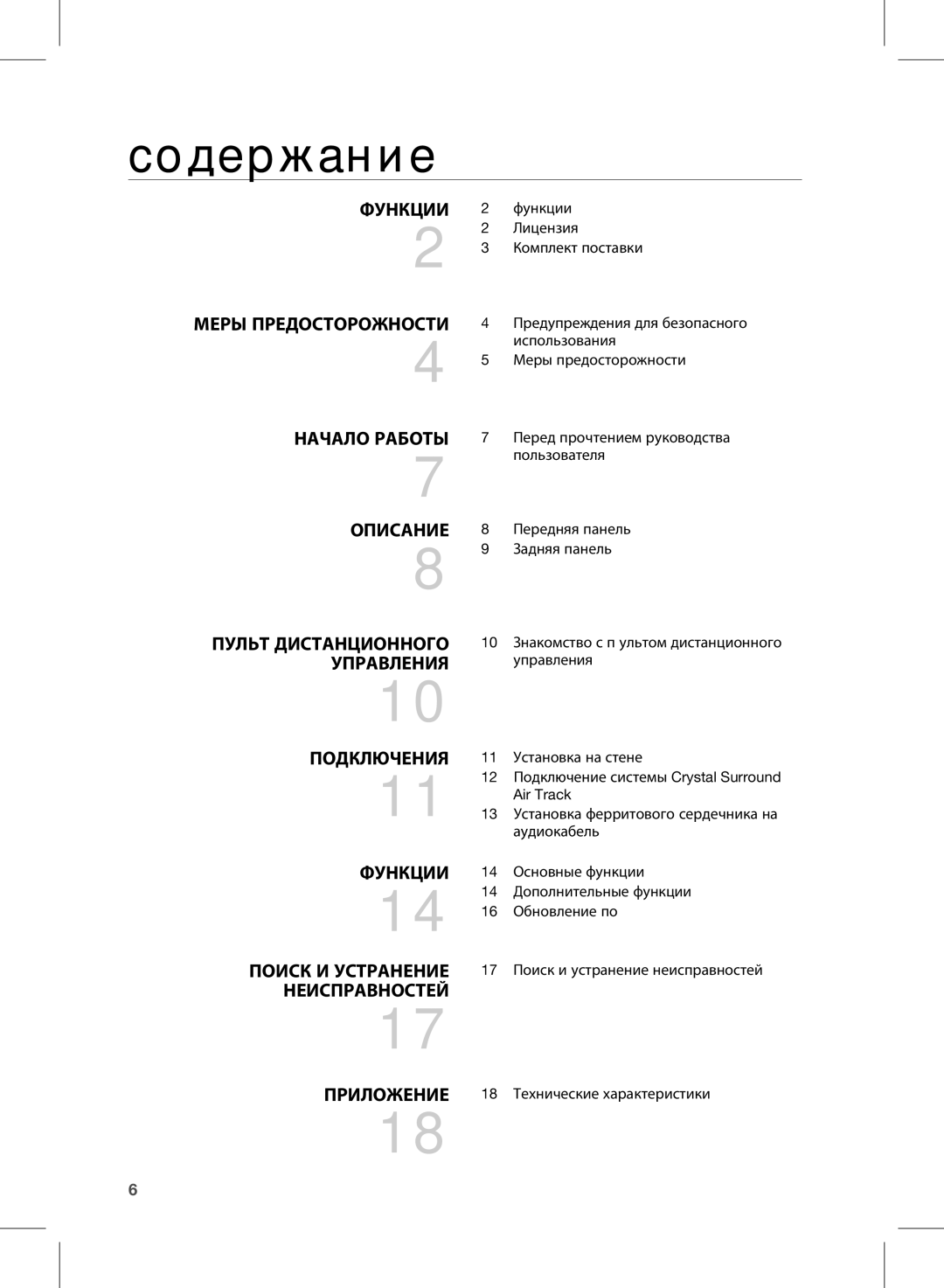 Samsung HW-D351/RU manual Содержание 