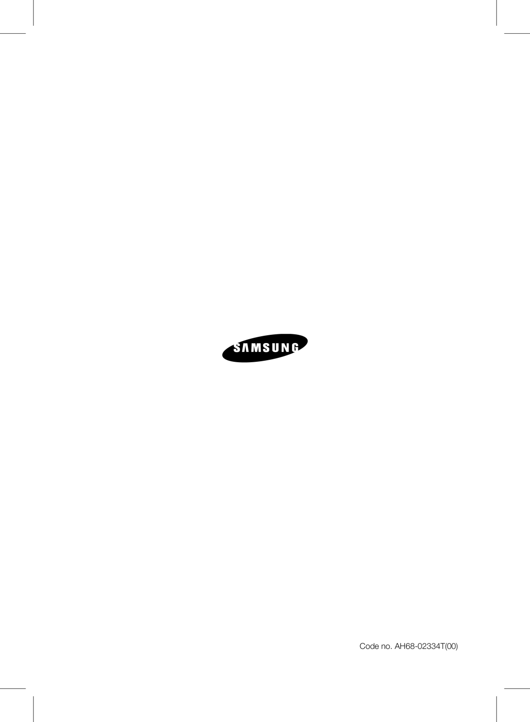 Samsung HW-D450, HW-D451 user manual Code no. AH68-02334T00 