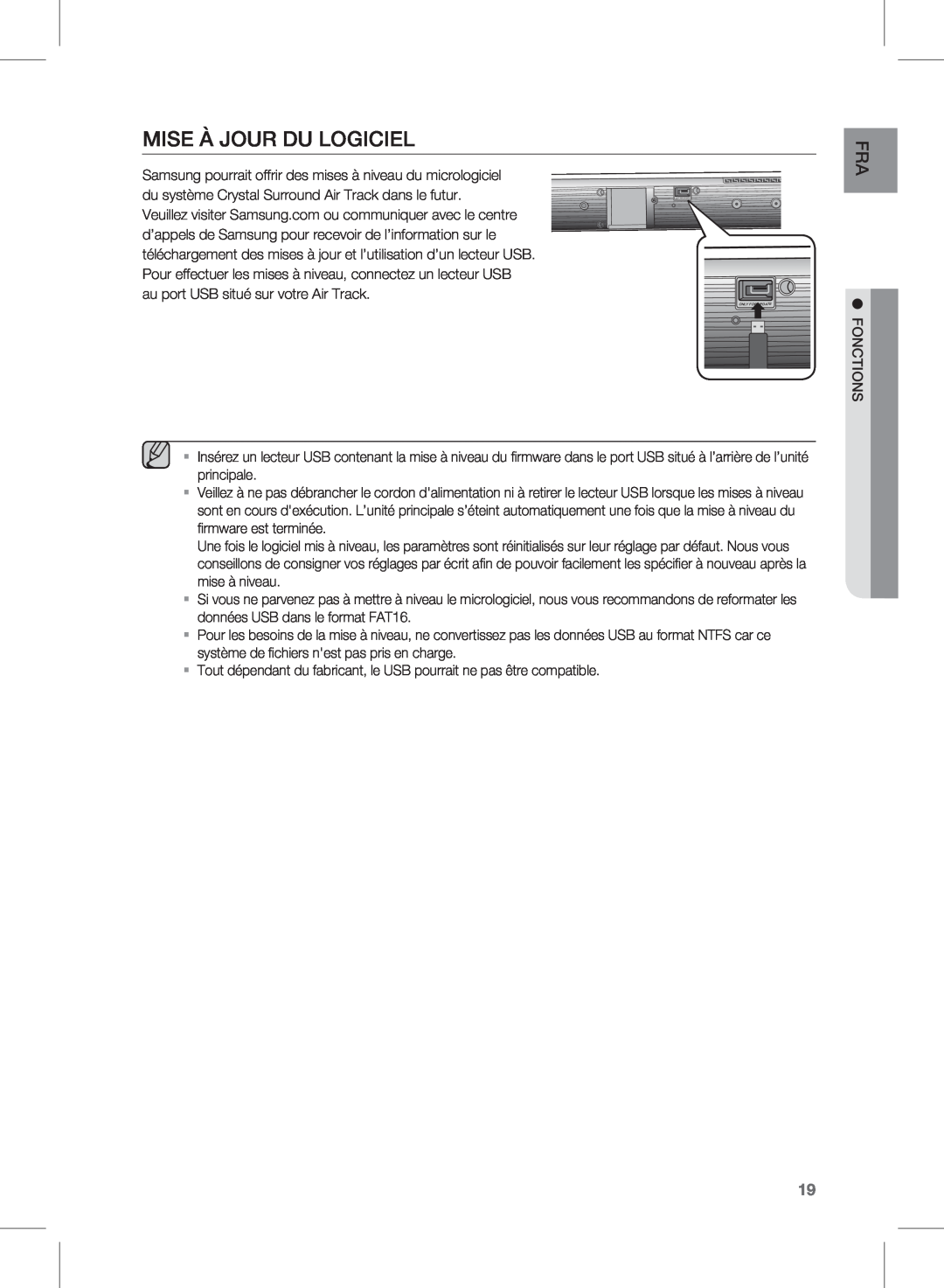 Samsung HW-D451, HW-D450 user manual Mise À Jour Du Logiciel 