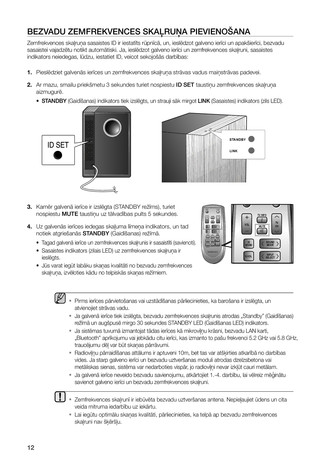 Samsung HW-D450/EN manual Bezvadu Zemfrekvences Skaļruņa Pievienošana, Ieslēgts 