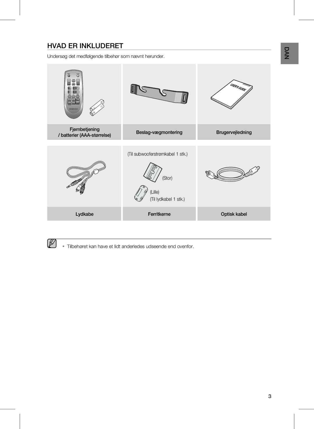 Samsung HW-D450/XE manual HvaD er iNklUDereT, Dan 