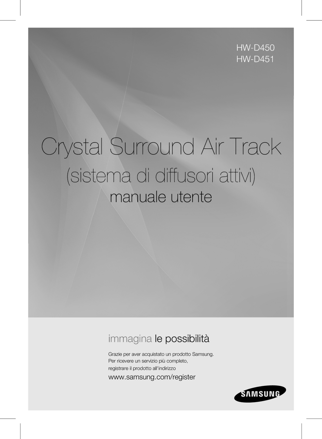 Samsung HW-D450/ZF manual Crystal Surround Air Track 