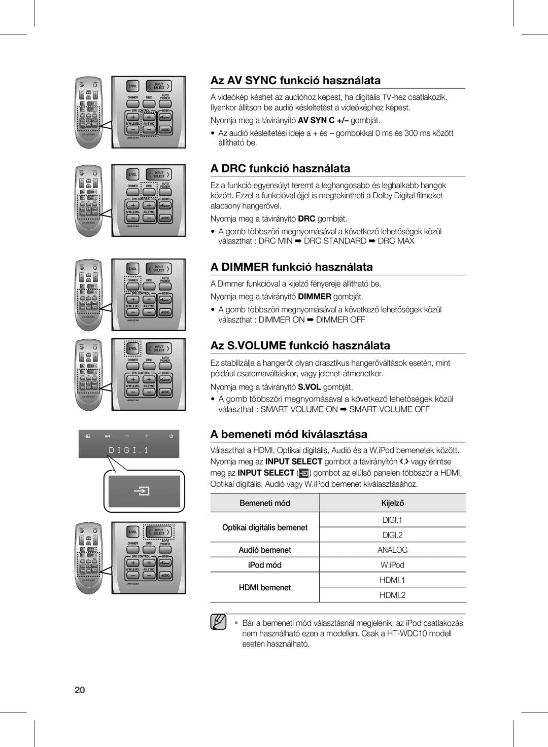 Samsung HW-D570/XE, HW-D570/EN, HW-D570/ZF manual Az AV Sync funkció használata 