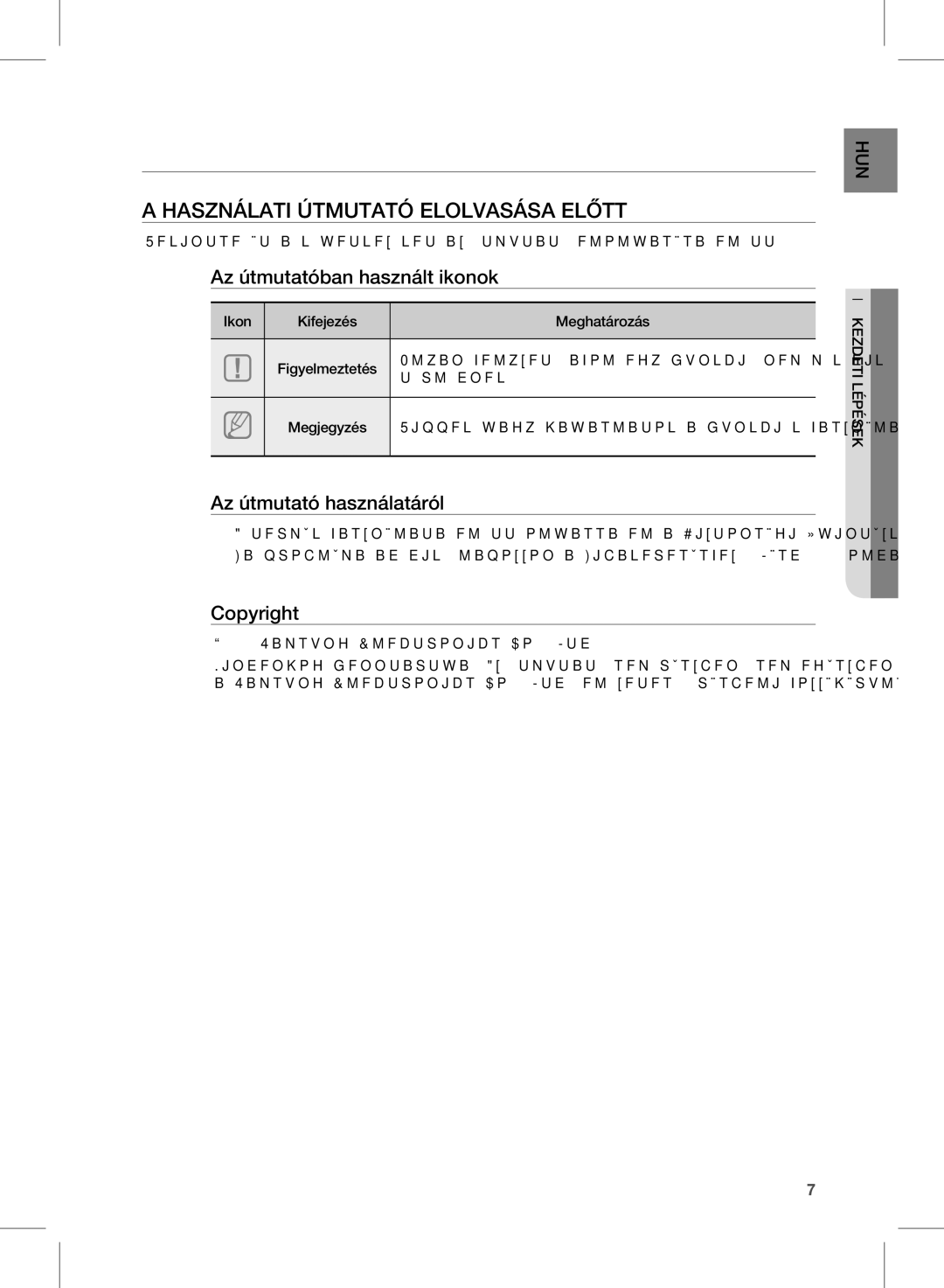 Samsung HW-D570/ZF, HW-D570/EN, HW-D570/XE manual Kezdeti lépések, Használati Útmutató Elolvasása Előtt 