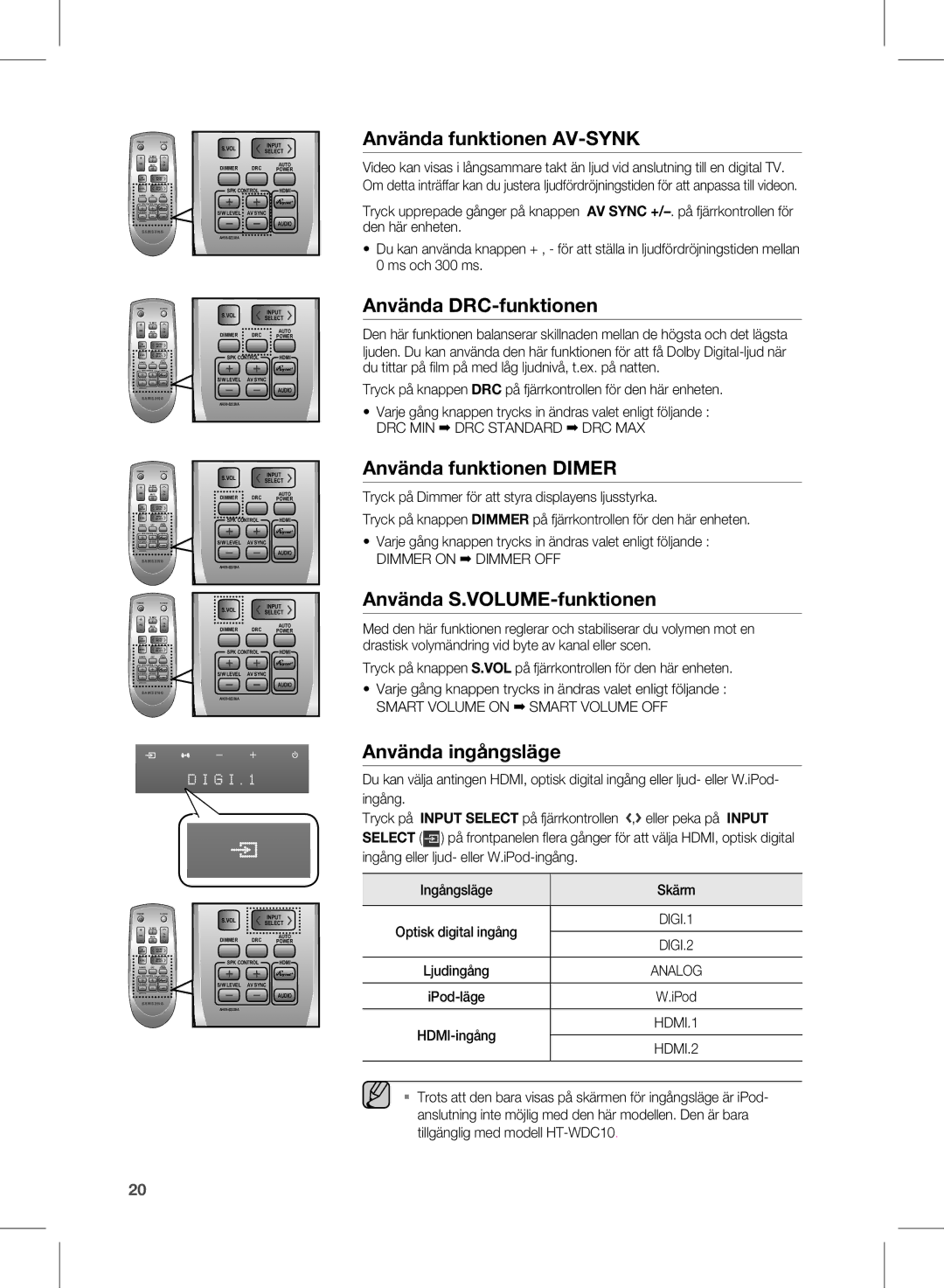 Samsung HW-D570/XE manual Använda funktionen AV-SYNK 