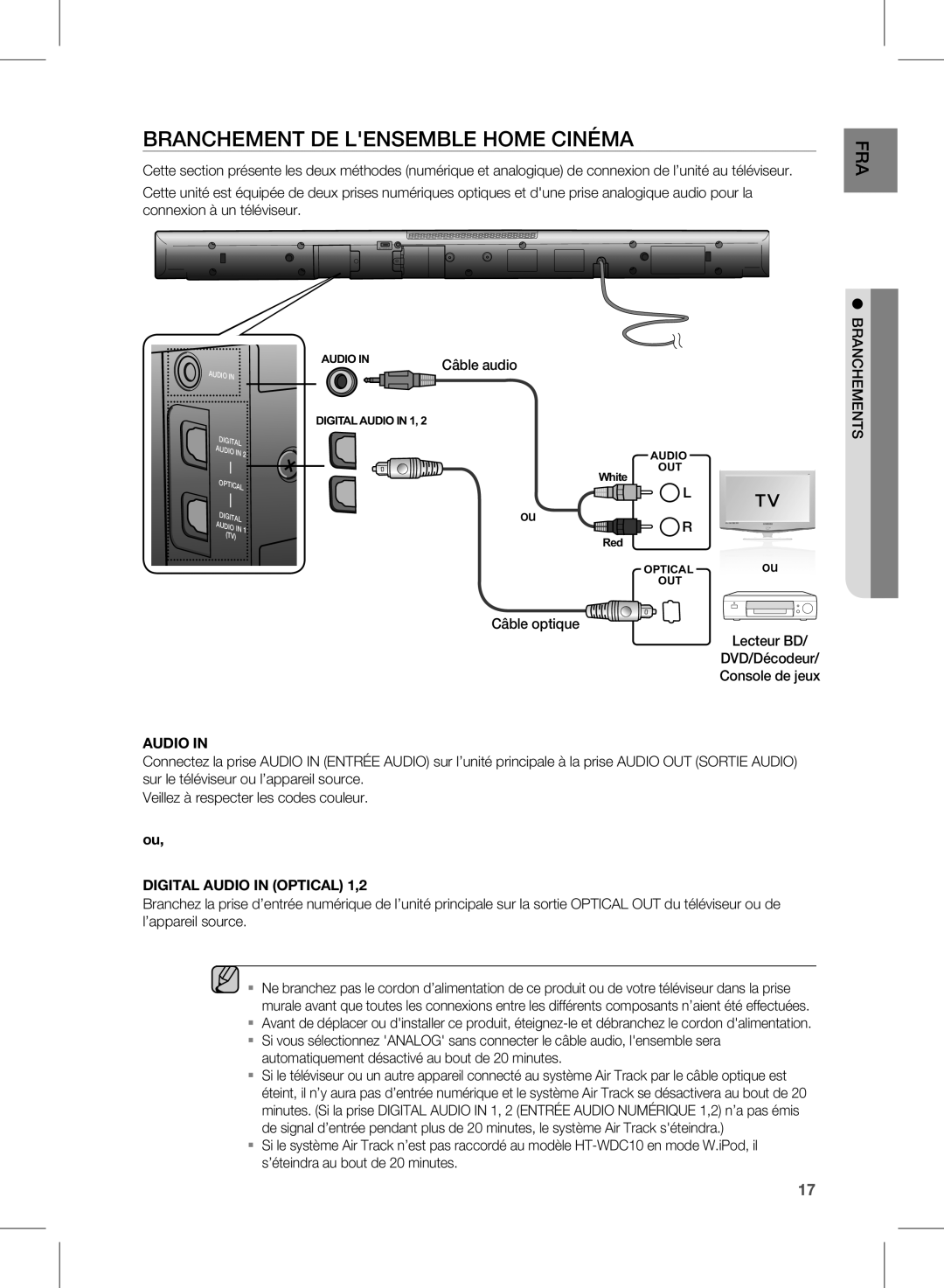 Samsung HW-D570/ZF manual Audio 