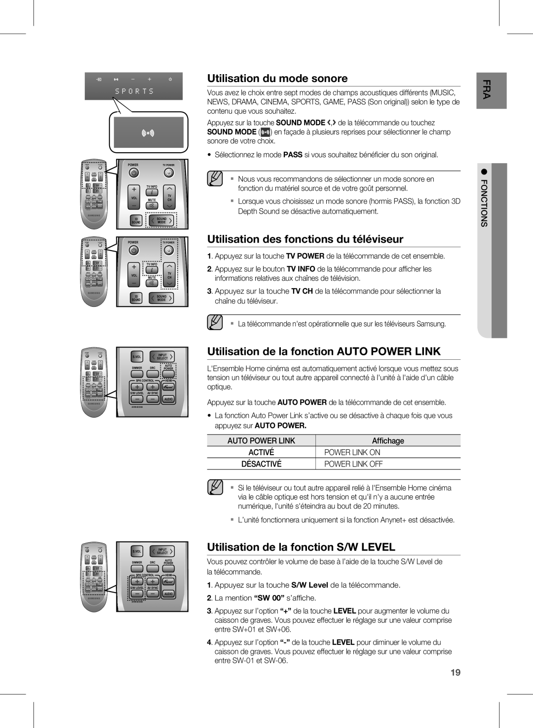 Samsung HW-D570/ZF manual Auto Power Link, Power Link on, Power Link OFF 