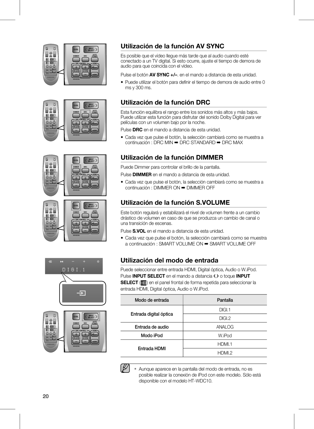 Samsung HW-D570/ZF manual Utilización de la función AV Sync 