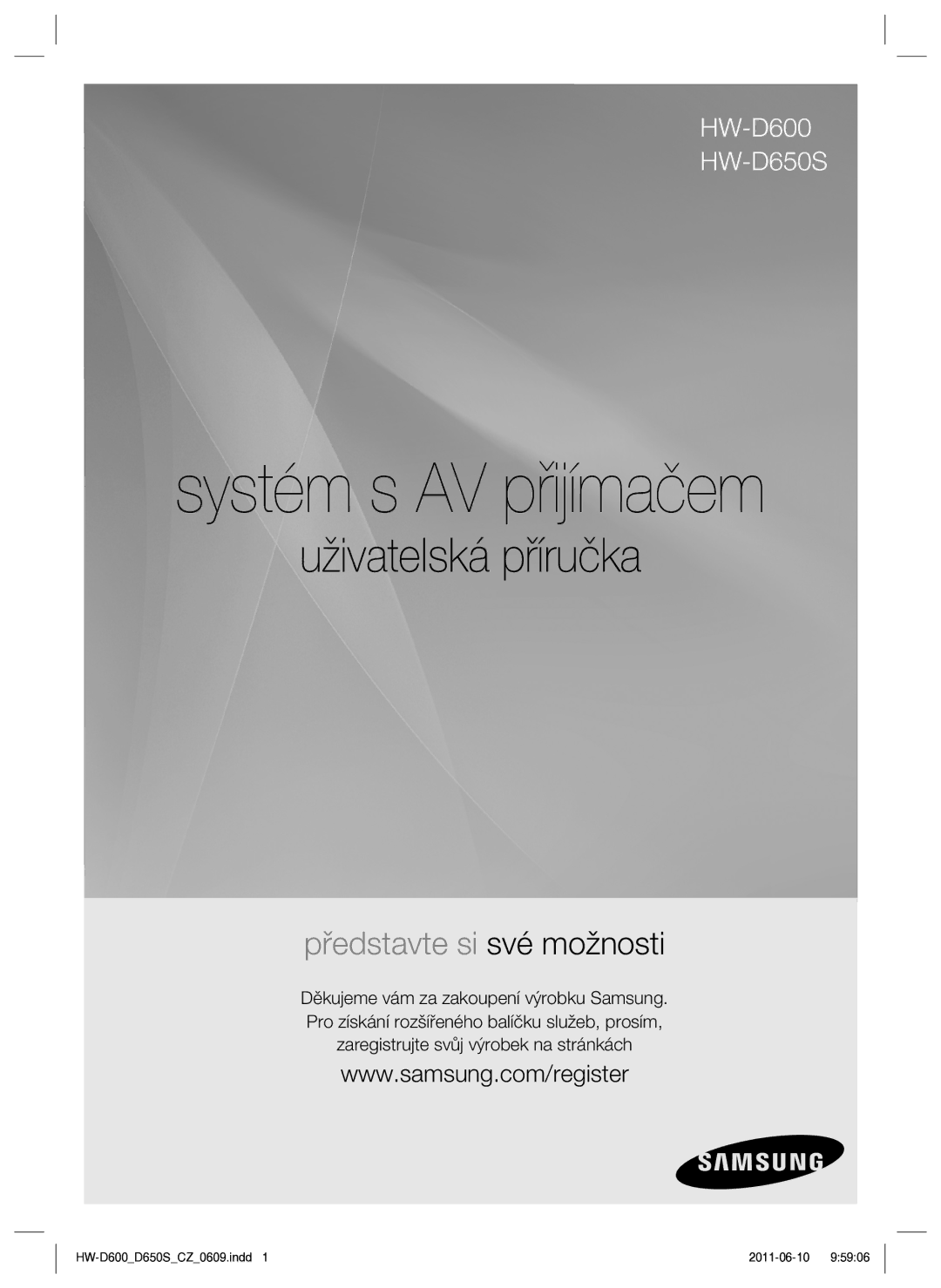 Samsung HW-D650S/EN manual Systém s AV přijímačem 