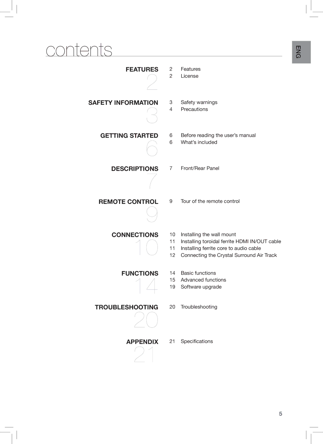 Samsung HW-E350 user manual Contents 