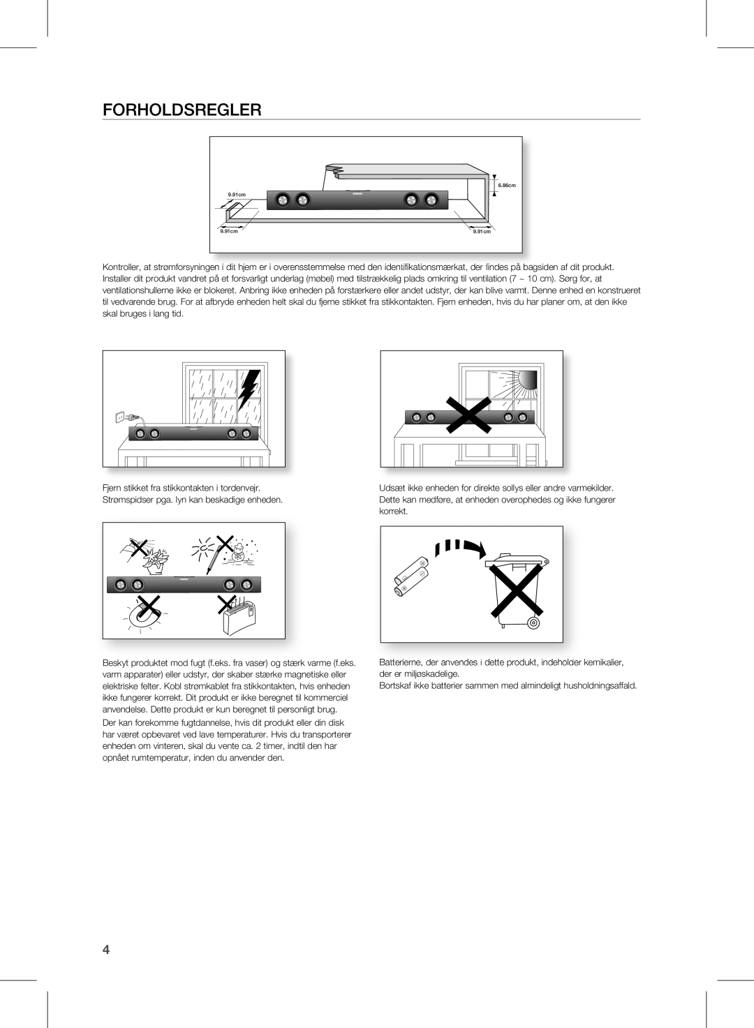 Samsung HW-E350/XE manual FOrhOldsreGler 