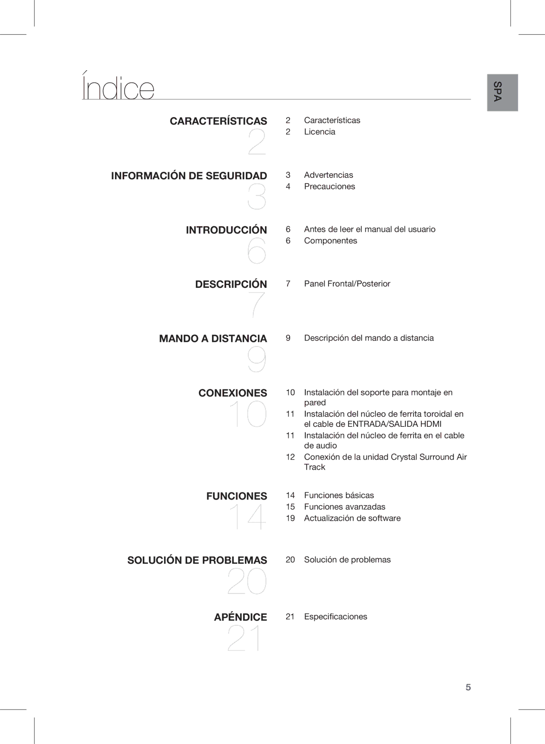 Samsung HW-E350/ZF manual Índice 