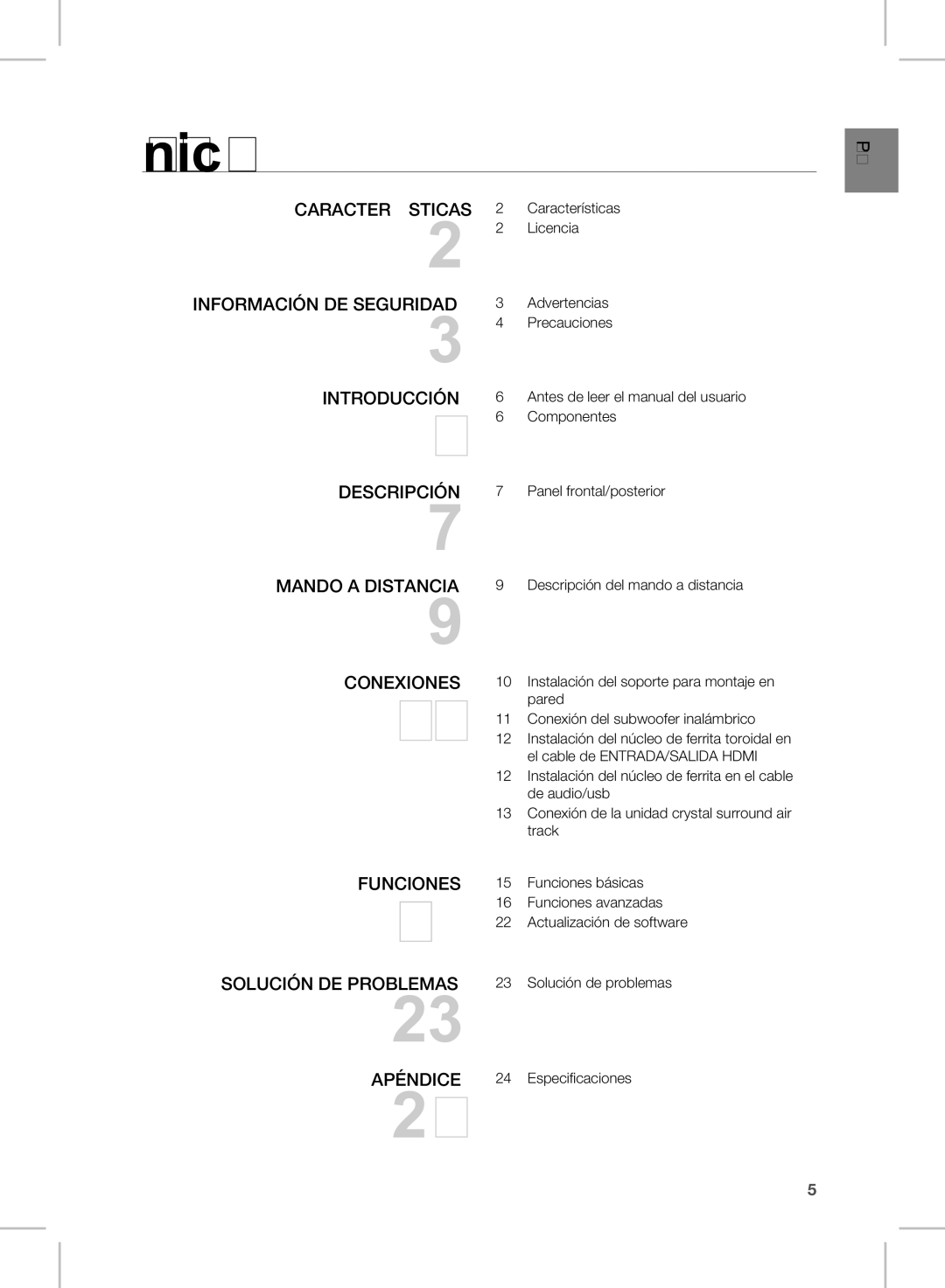 Samsung HW-E450/ZF manual Índice, Conexiones 