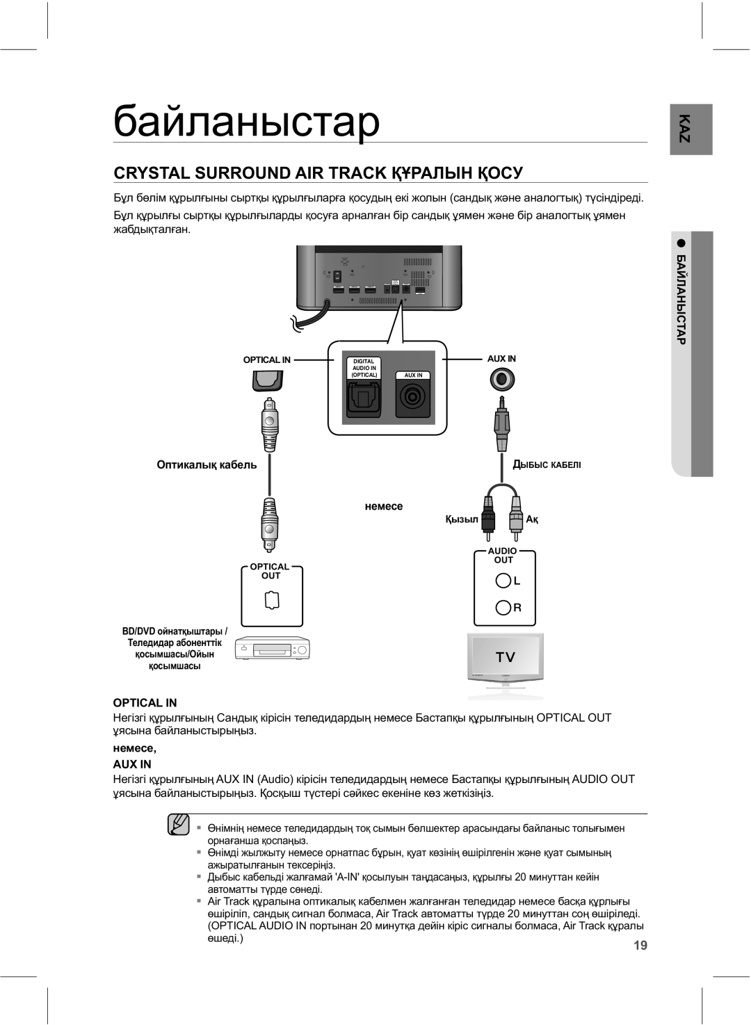 Samsung HW-E550/RU, HW-E551/RU manual Ɉɩɬɢɤɚɥɵԕɤɚɛɟɥɶ, 237,&$/,1, ɧɟɦɟɫɟ 