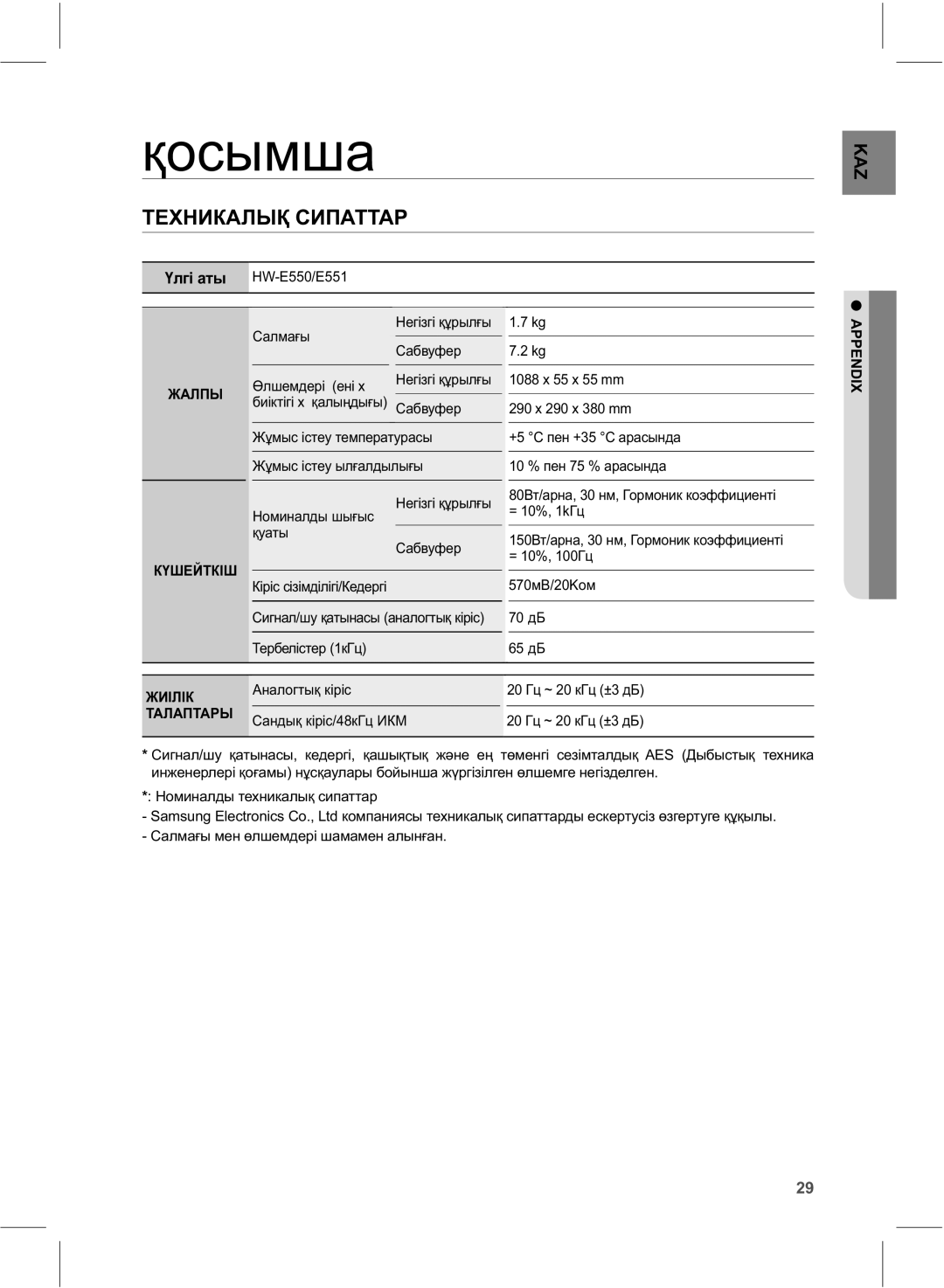 Samsung HW-E550/RU, HW-E551/RU manual Ԕɨɫɵɦɲɚ, ɌȿɏɇɂɄȺɅɕԔɋɂɉȺɌɌȺɊ 