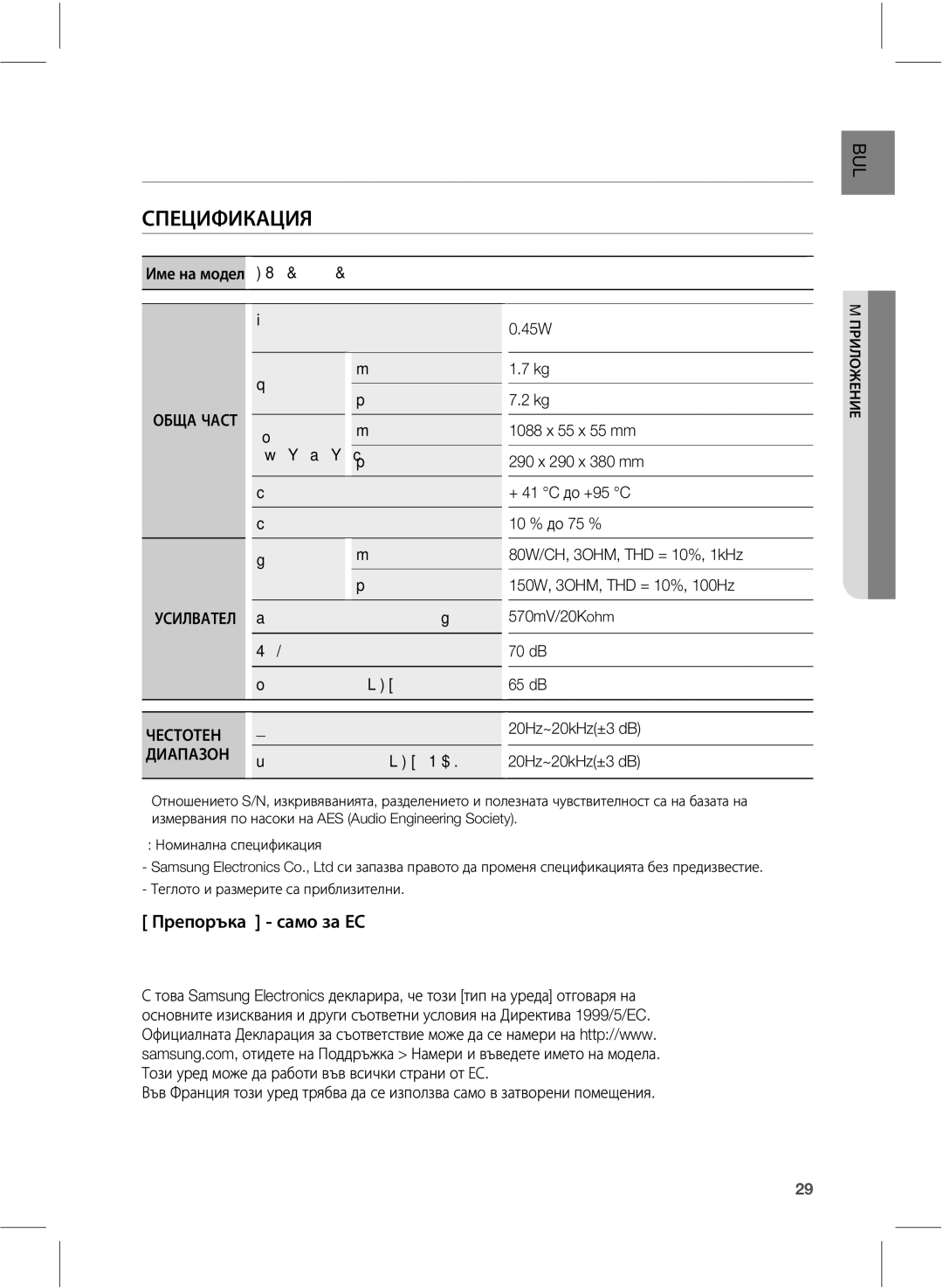 Samsung HW-E551/EN manual Приложение, ŴŲŨŹūŷūŭţŹūƂ, ŬƐƌƍƁƌƍƒƐƑƏƍƈƐƑƁƍ, Ɔ Ƌ Ƅ Ə Ƈ ŭƐƌƍƁƌƍƒƐƑƏƍƈƐƑƁƍ 