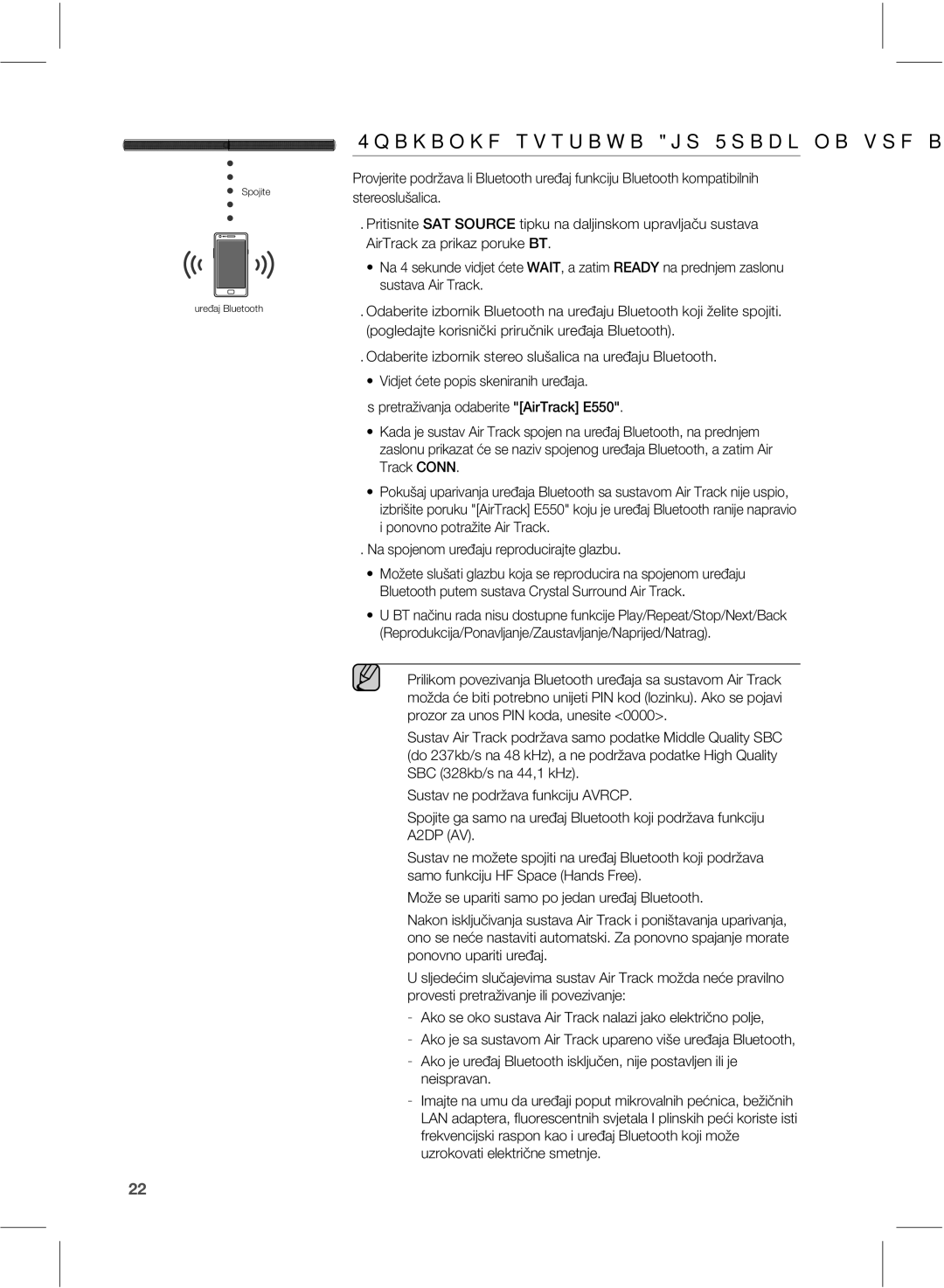 Samsung HW-E551/EN manual 4QBKBOKFTVTUBWBJS5SBDLOBVSFçBK#MVFUPPUI 