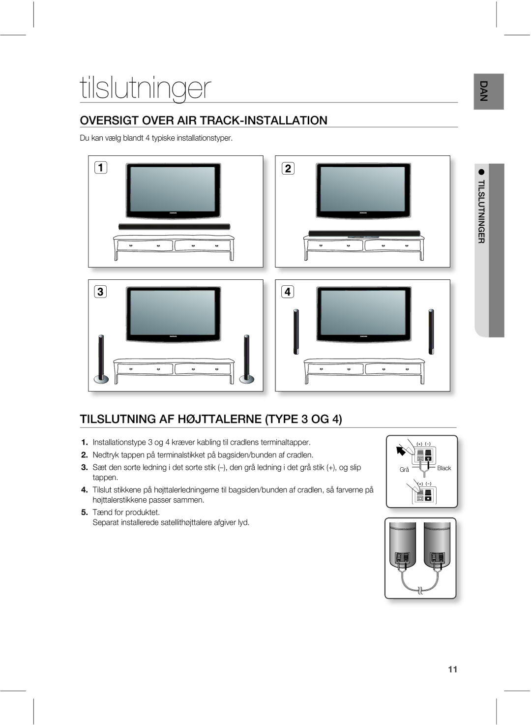 Samsung HW-E551/XE Tilslutninger, 07&34*507&3*353$,*/45--5*0, LboWMhCmboeuUzqjtlfJotubmmbujpotuzqfs, Tappen 