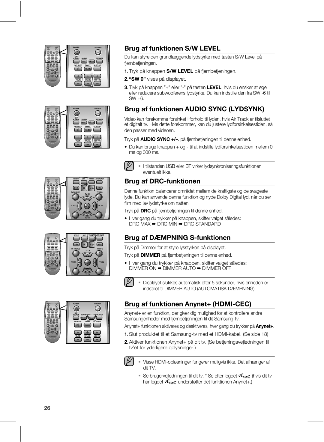 Samsung HW-E551/XE manual #SVHBGGVOLUJPOFO48-&7, #SVHBG%3$GVOLUJPOFO, #SVHBG%Š.1/*/4GVOLUJPOFO 