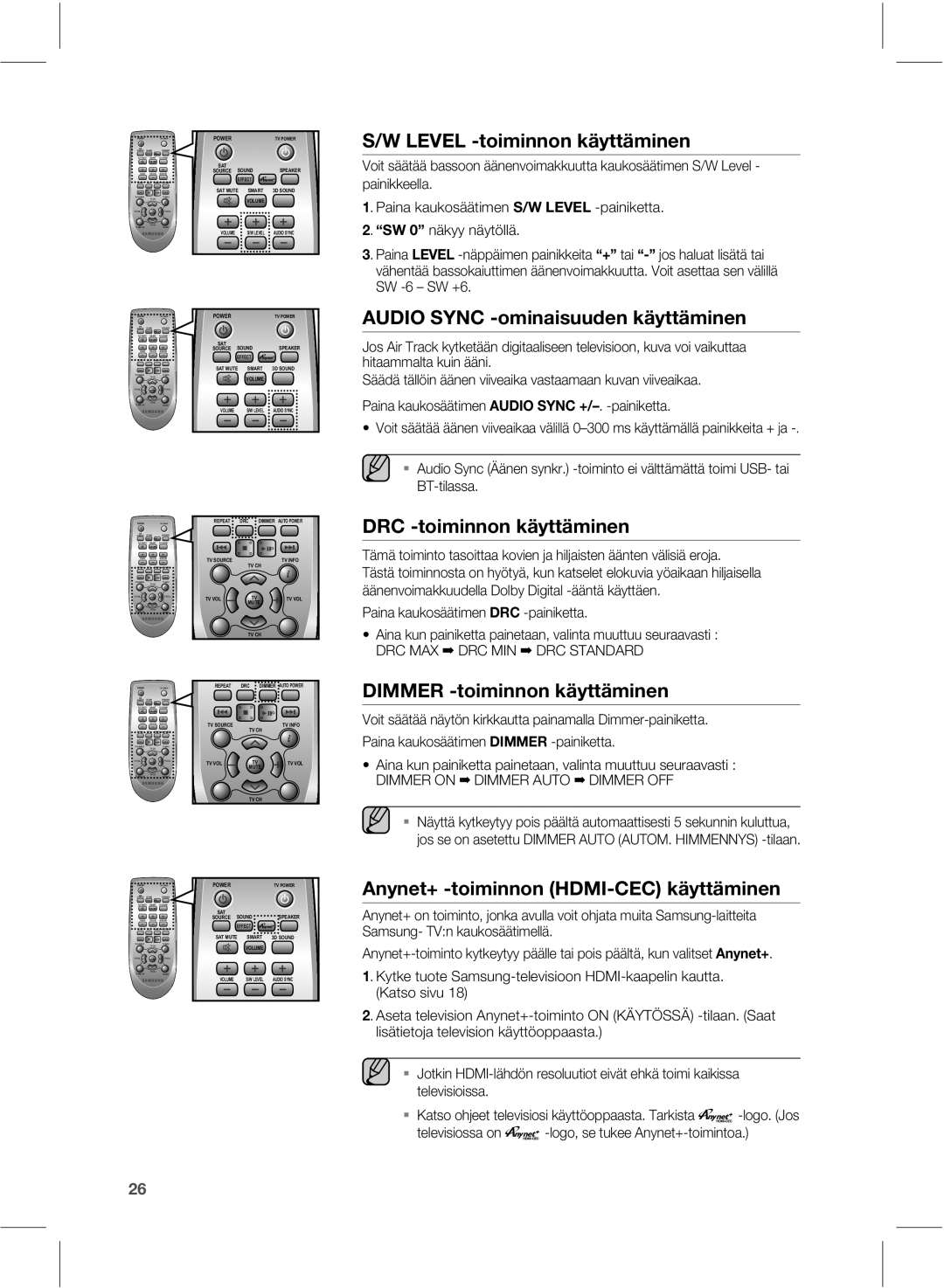 Samsung HW-E551/XE manual 8-&7&-UPJNJOOPOLÊZUUÊNJOFO, 4/$PNJOBJTVVEFOLÊZUUÊNJOFO, $UpjnjoopoLêzuuênjofo 